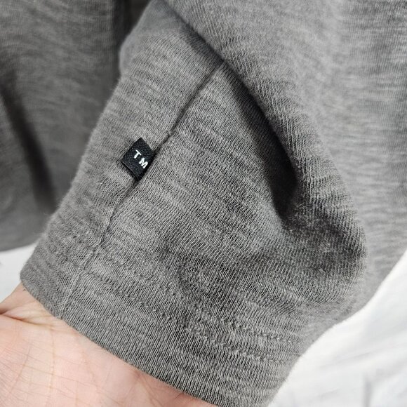 Travis Mathew Gray Long Sleeve Crewneck Shirt Mens M Peru Cotton Blend Modern - Picture 7 of 13